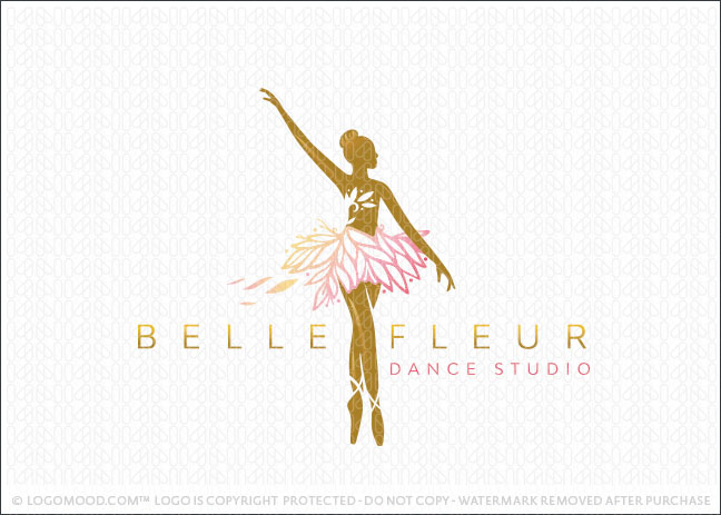 Belle Fleur Beautiful Flower Blossom Ballerina Dancer Logo For Sale