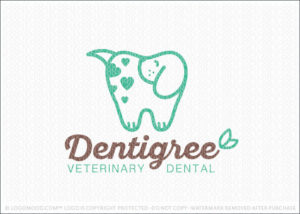 Pet Dental Care Animal Tooth Cleaning Dentistry Logo For Sale