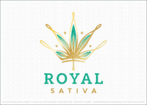 Royal Crown Cannabis Sativa Logo For Sale