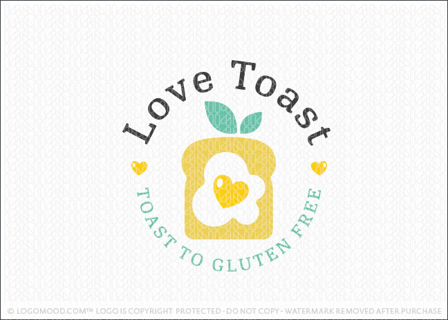 Love Toast Healthy Living Logo For Sale