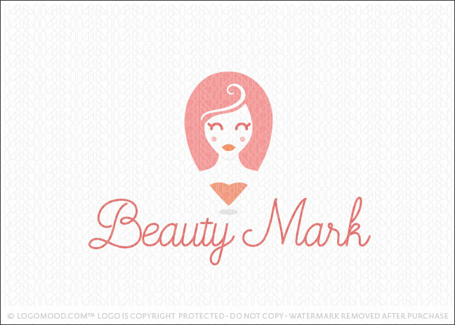 Woman Face Beauty Location finder Logo For Sale