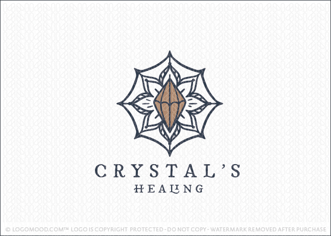 Mandala Natural Healing Crystal Logo For Sale