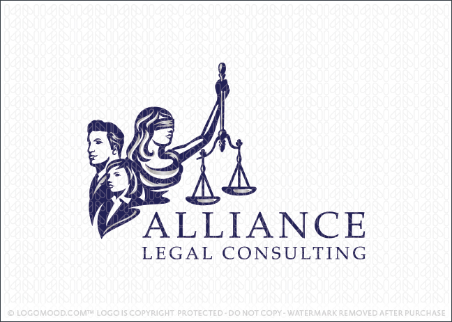Lady Justice Law Firm Consulting Group Attorney Logo For Sale