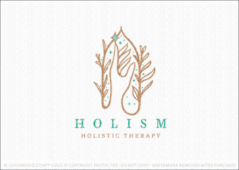 Holistic Healing And Spiritual Hand Logo For Sale