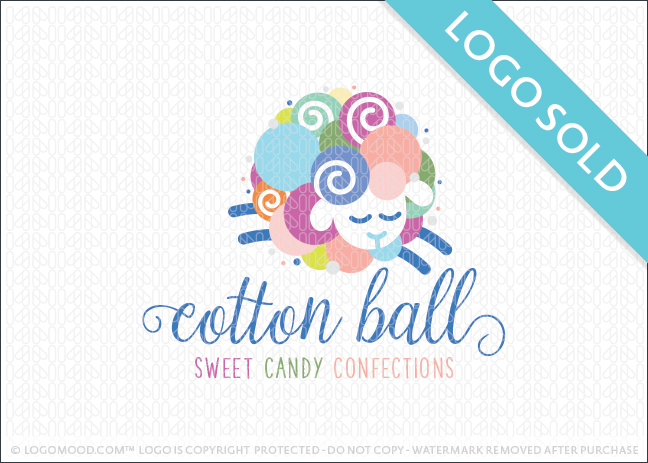 Cotton Ball Sheep Logo Sold