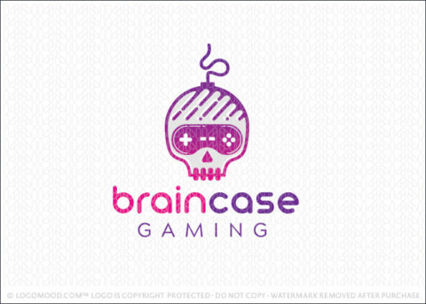 Brain Skull Video Game Controler Logo For Sale