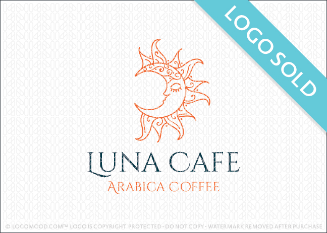 Luna Cafe Sun Moon Logo Sold