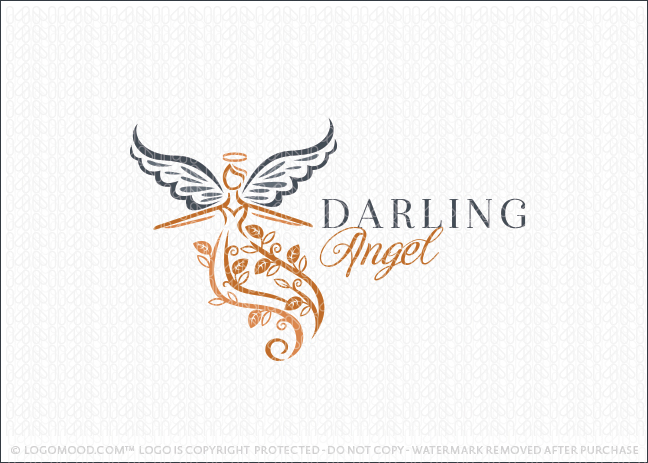 Darling Woman Angel Religious Logo For Sale