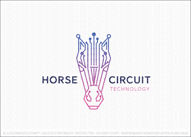 Horse Circuit technology Logo For Sale