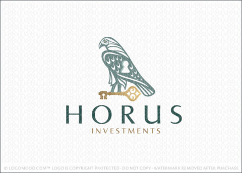 Horus Egyptian Sky God Eagle & Golen Key Logo For Sale Logo Mood.com