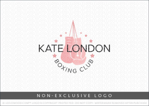 Pink Boxing Gloves Boxing Fitness Club Non-Exclusive Logo For Sale LogoMood