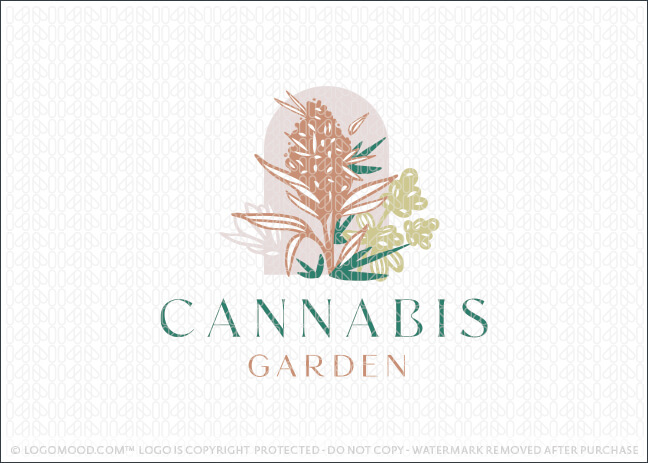 Cannabis Garden CBD Natural Health Logo For Sale Logo Mood.com