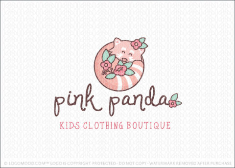 Cute Adorable Red Panda Illustration Logo For Sale LogoMood.com
