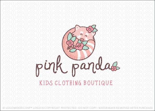 Cute Adorable Red Panda Illustration Logo For Sale LogoMood.com