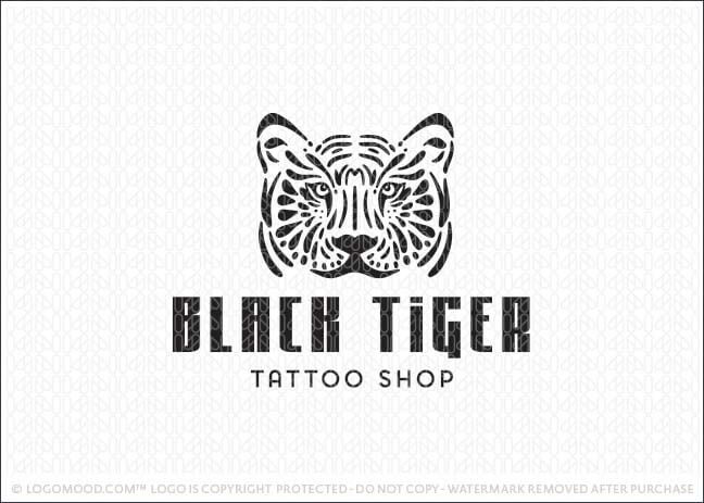 Black Tiger Modern Abstract Logo For Sale LogoMood.com