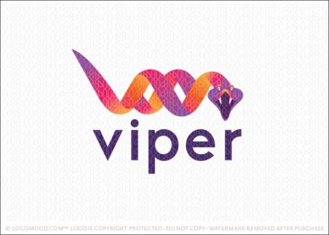 Viper colourful Snake Logo For Sale LogoMood.com
