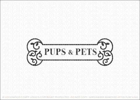 Fancy Dog Bone Pet Store Logo For Sale LogoMood.com