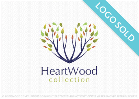 Heart Wood Logo Sold - LogoMood.com