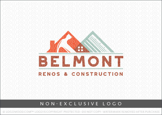 Belmont Renos Construction Non Exclusive Logo By LogoMood.com