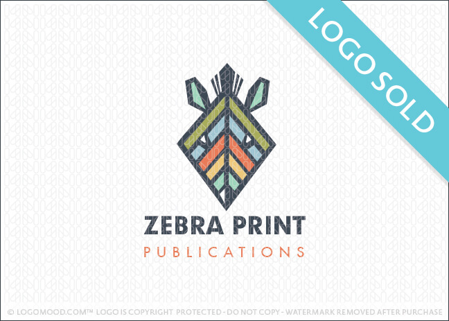 Zebra Print Logo Sold LogoMood.com